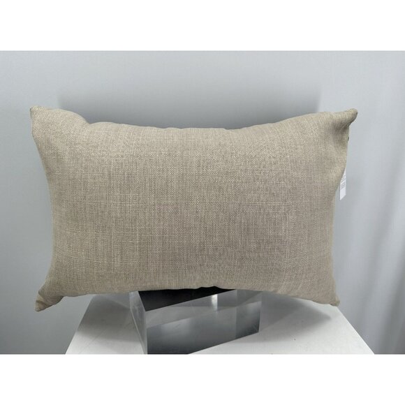 Caldeira Brown Leather Feathers Filled Throw Pillow U.K Made 22”x15” - Picture 12 of 12